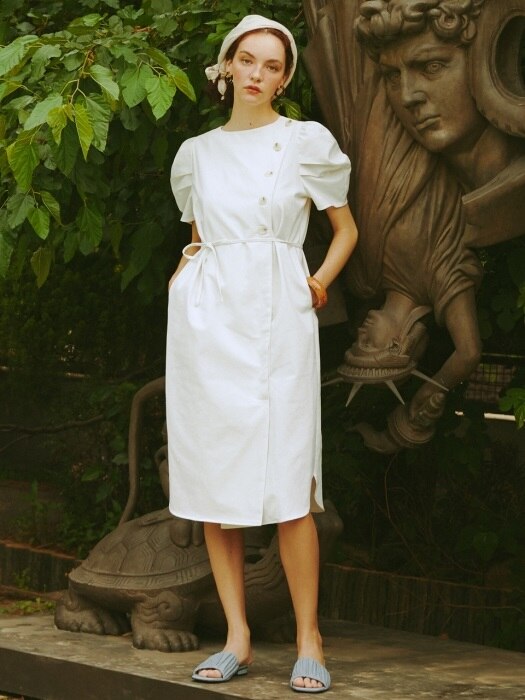 [EXCLUSIVE]PUFF SLEEVE DRESS (ivory)