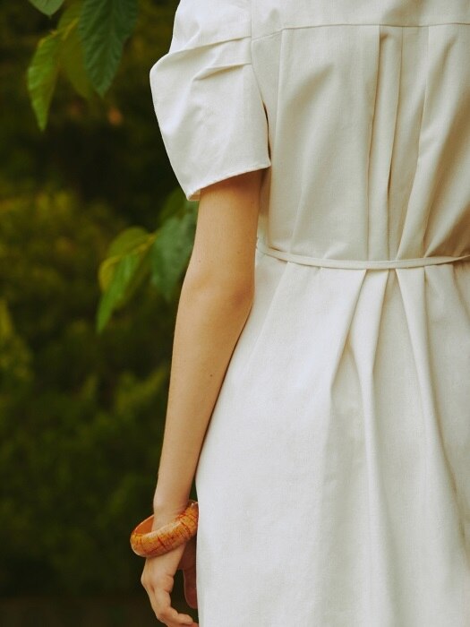 [EXCLUSIVE]PUFF SLEEVE DRESS (ivory)