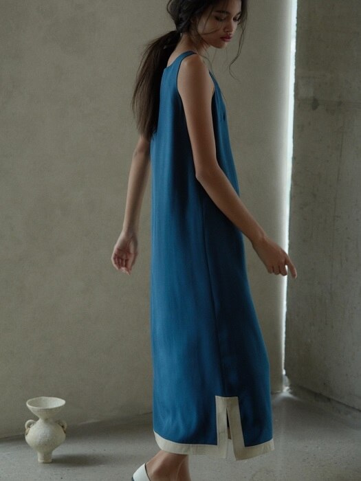 silk tunic long sleeveless dress