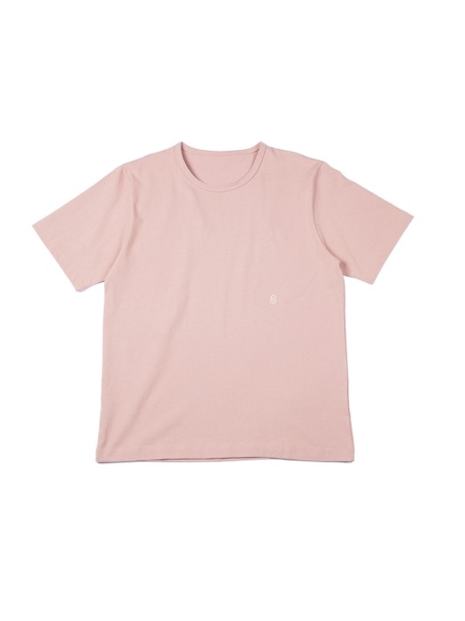 로고 핑크 반팔 티셔츠