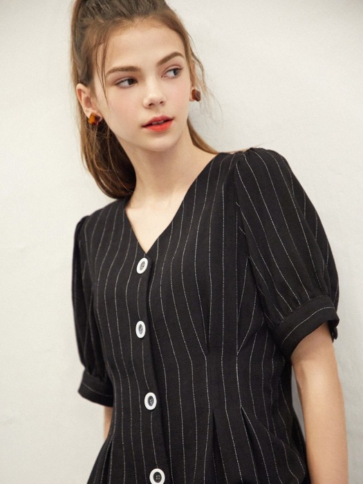 Daily Mood Dress_Black Stripe