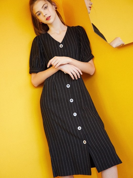 Daily Mood Dress_Black Stripe
