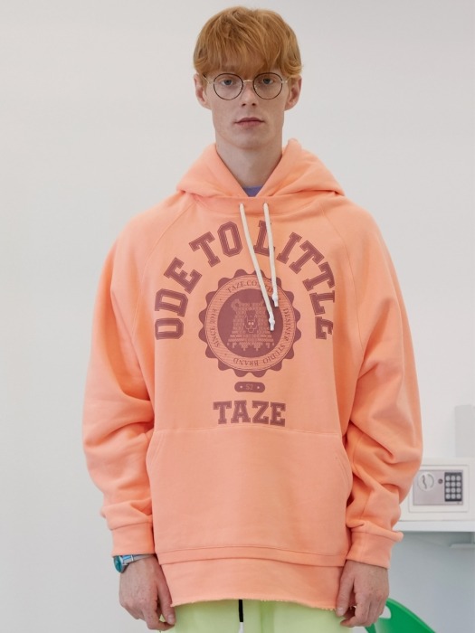 College Bear Oversized Hoodie (Neon Coral)