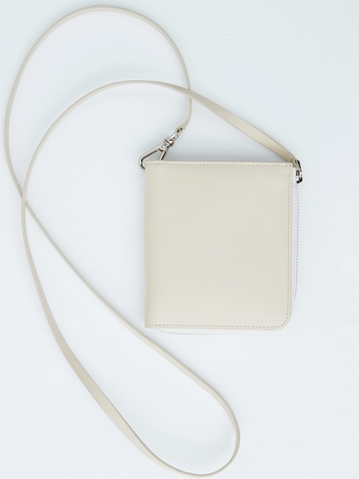 CREAM leather strap wallet(KA004)