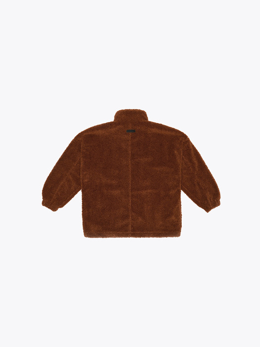 Oversized Shearling Jacket - Brown