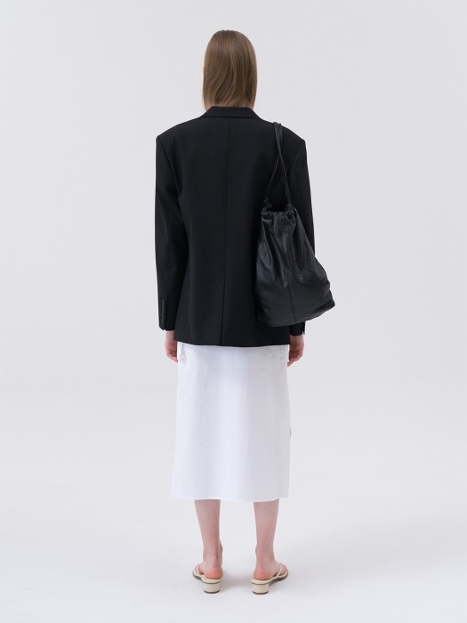 SS20 울 Wool Oversized Single Blazer Black