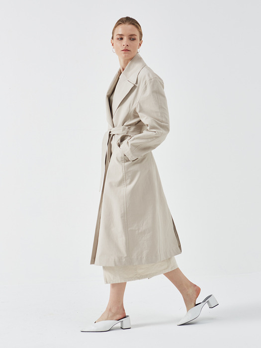 Silhouette Trench Coat Beige