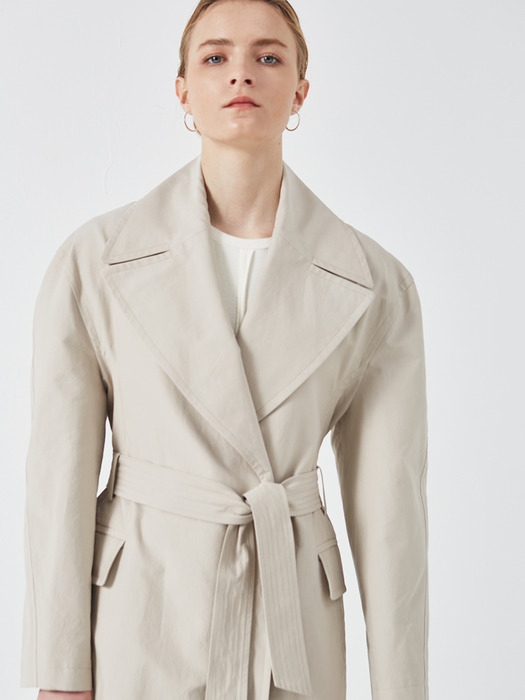 Silhouette Trench Coat Beige