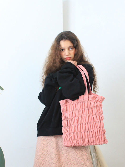 Wave smocking bagⅡ(pink)