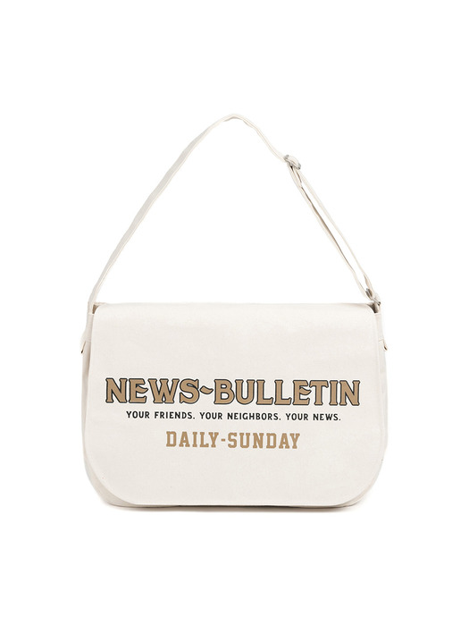 CANVAS NEWSBOY BAG (ivory)