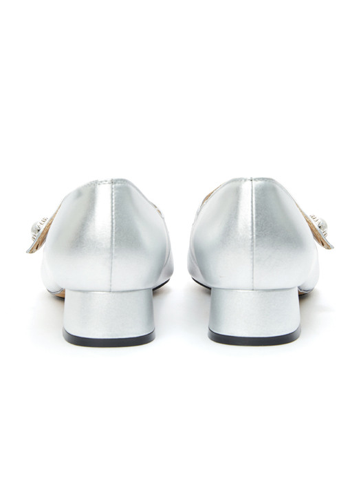 Pearl Maryjane pumps_Silver