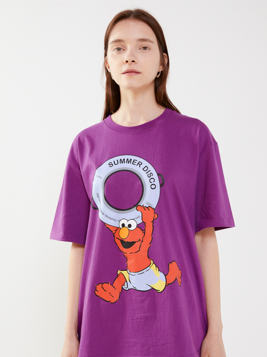 [SM20 SV X Sesame Street] Big Print T-Shirts(Purple)