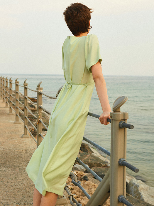 Glow Shirred Dress_Mint