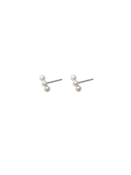 three pearl earring