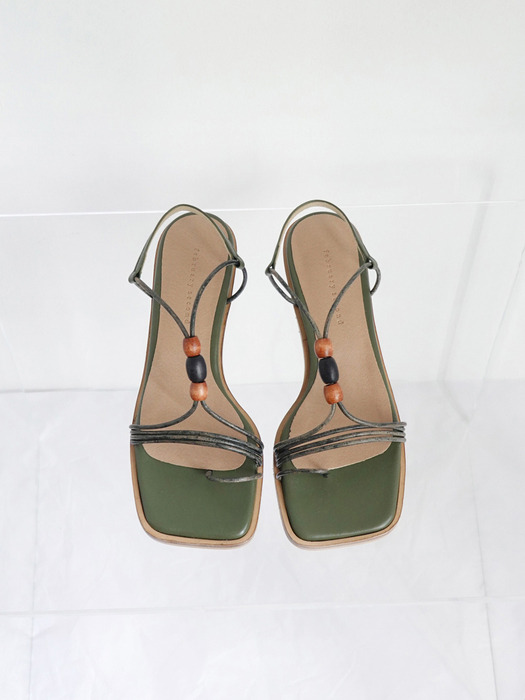 Ethnic string sandals Khaki