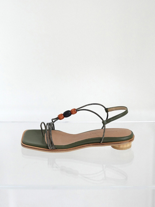 Ethnic string sandals Khaki