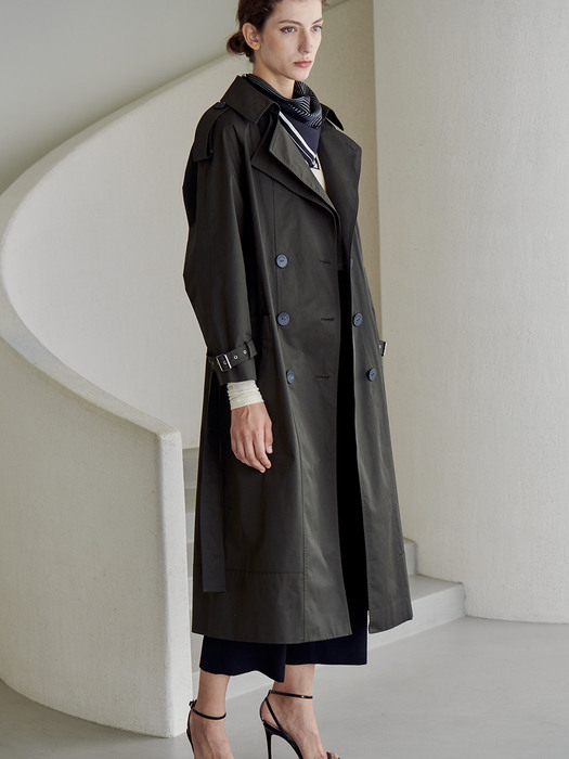 DOUBLE LAPEL TRENCH COAT_BROWN