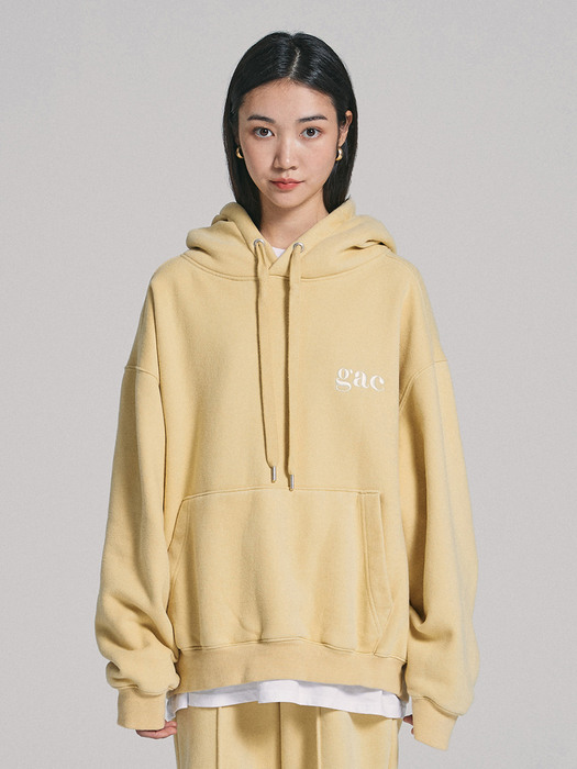 LOGO HOODIE yellow (기모)