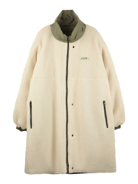 [UNISEX]’CUL’ Reversible Padded and Fleece Parka (Ivory)