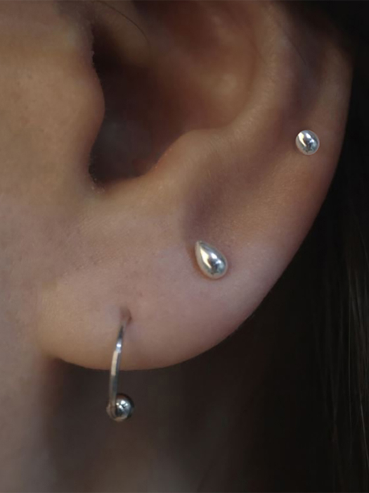 [3SET] CL158 Layered water drop earring set
