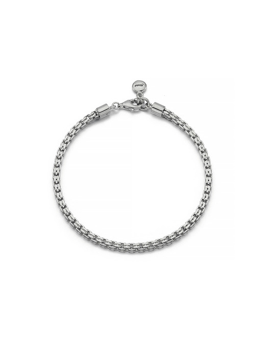 [Silver] AIR, Cutting Box Chain Bracelet b003