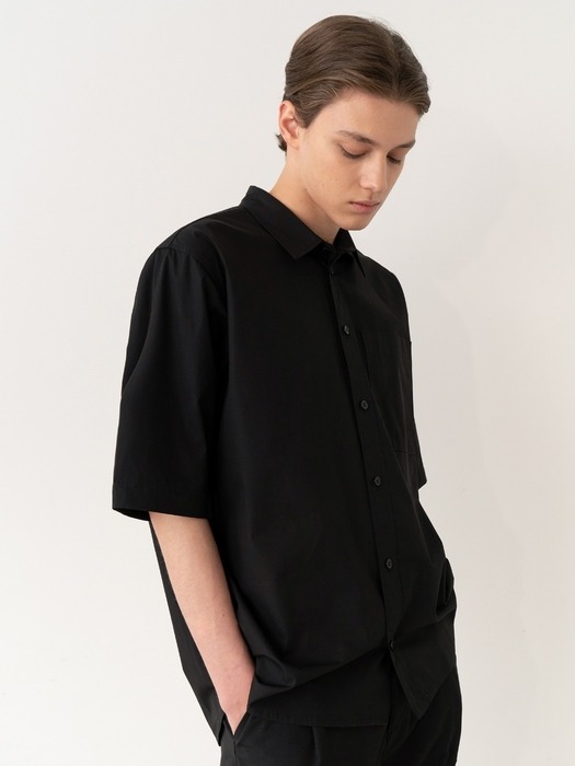 Detachable Sleeve Shirts - Black / Over