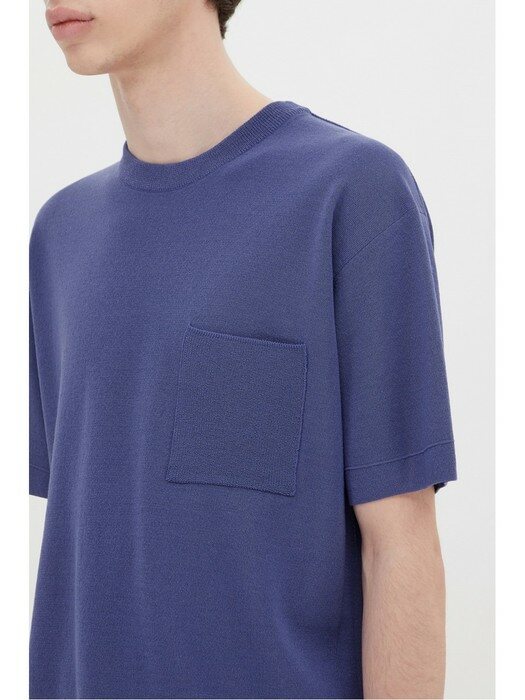 one pocket short sleeve crew-neck sweater_CWWAM21204BUX