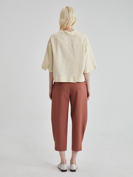 belted coccon pants JWSLLE0400