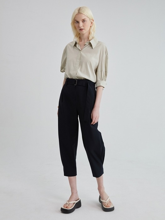 belted coccon pants JWSLLE0400