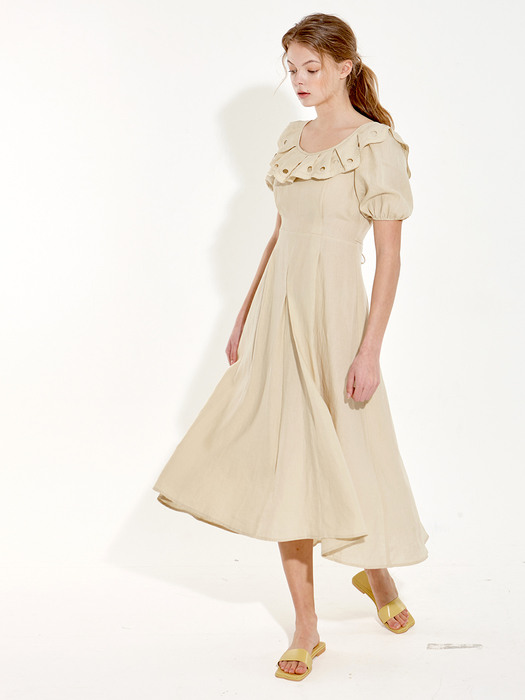 Eyelet-emboidered Long Dress