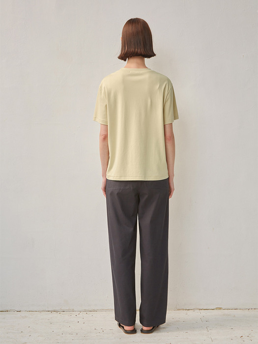 Basic Cotton T Shirt [Lemon]