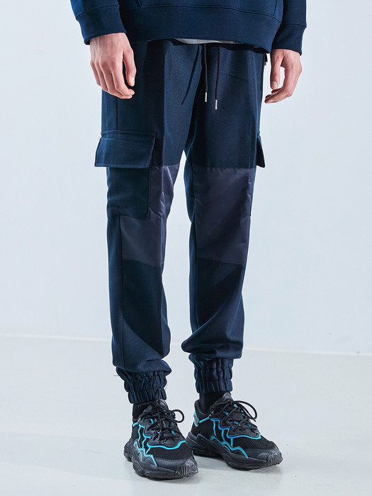 20 EXCLUSIVE SECTION JOGGER PANTS NAVY
