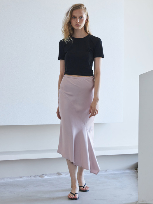Satin Asymmetric Skirt