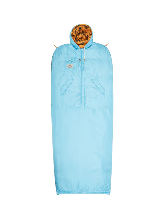 REVERSIBLE NAPSACK / POWDER BLUE & GINGER CRITTER