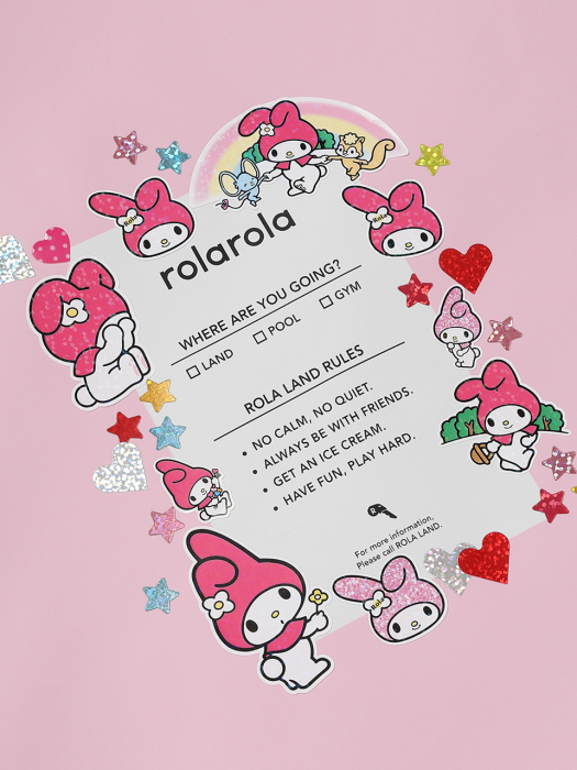 (LV-21333) ROLAROLA X MY MELODY STICKER SET PINK
