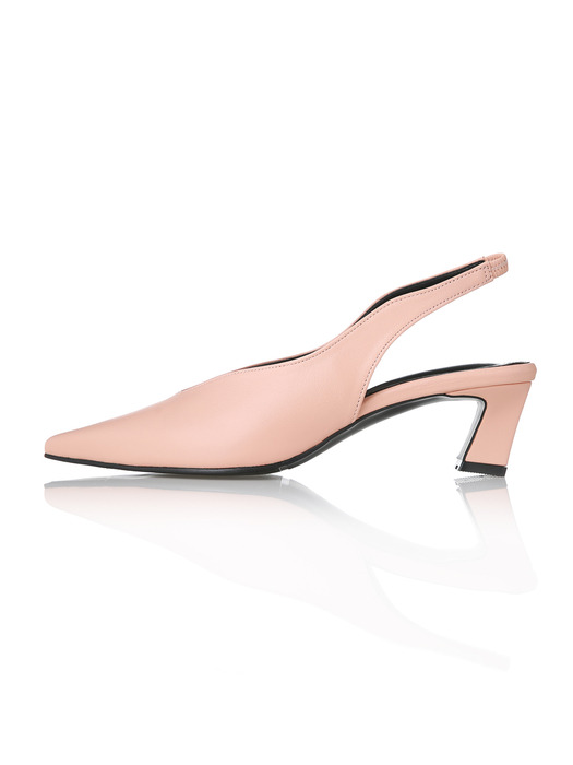 Wave Line Slingback Pumps MD1057 Peach