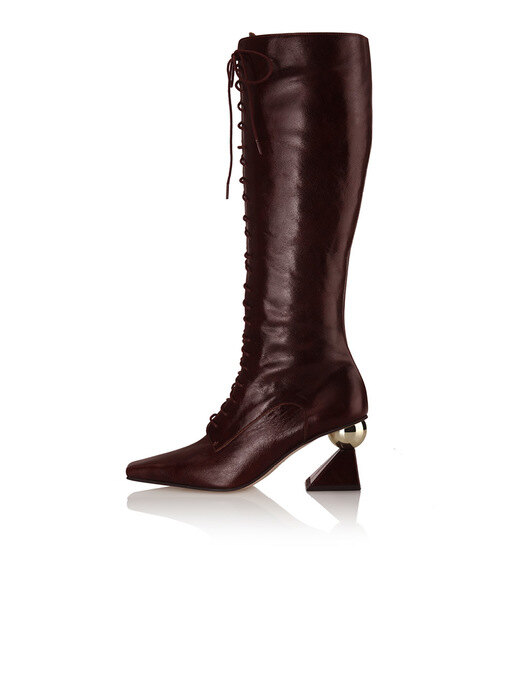 Hailey Lace-up Long Boots / 21AW-B570 / DARK BURGUNDY