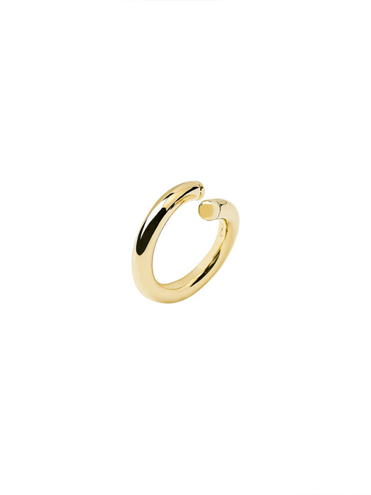 TWIST-CURVED SOLID RING / GOLD