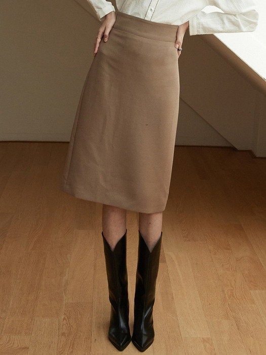 j822 croffle H skirt (brown)