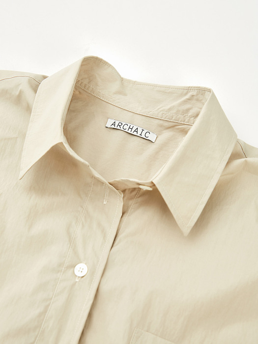 textured basic shirt_beige