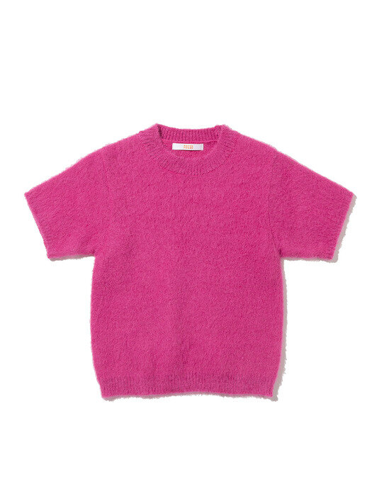 Mohair Fuzzy Knit Top [TURE PINK]