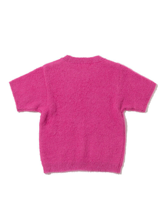 Mohair Fuzzy Knit Top [TURE PINK]
