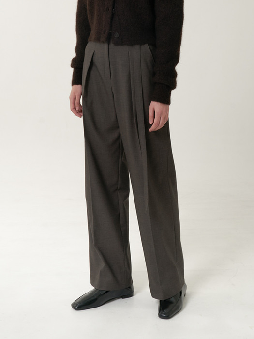 Wide band highrise pant - Charcoal