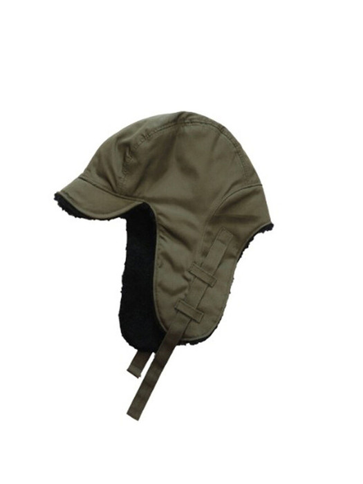 fur ear muff hat - khaki