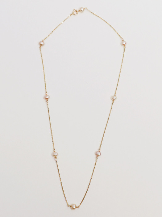 14K gold baroque pearl necklace