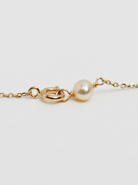 14K gold baroque pearl necklace
