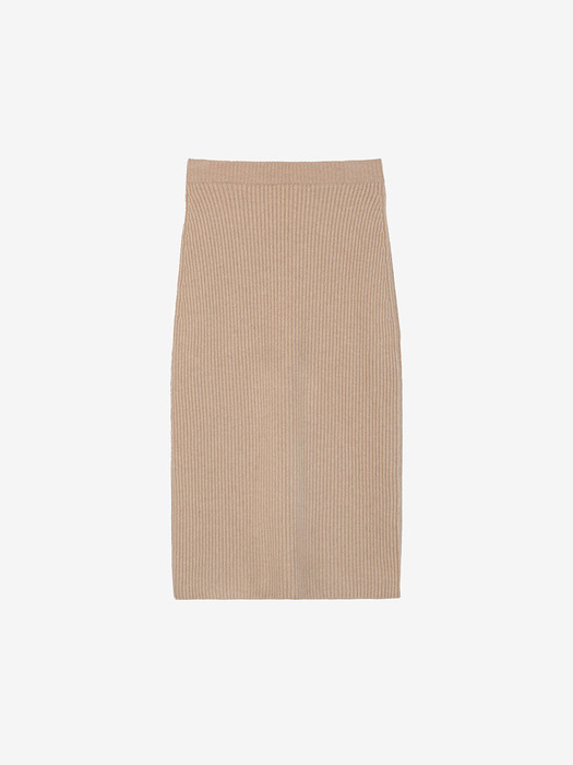 CASHMERE BLEND BULKY KNIT SKIRT