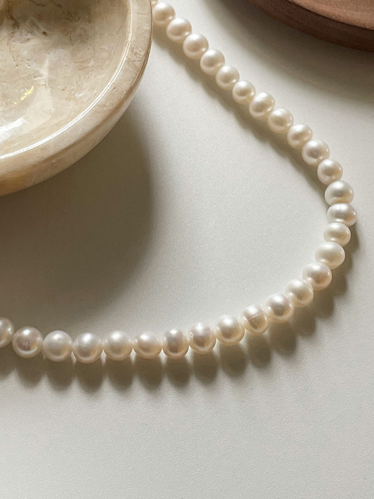 oar Classic Round Pearl Necklace 클래식 라운드 담수진주 목걸이