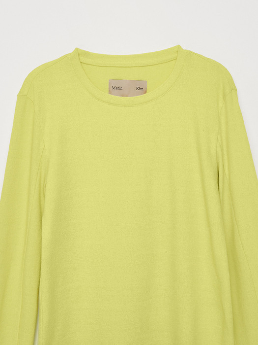 FINGER HOLE BASIC TOP IN GREEN