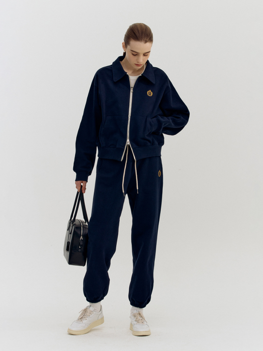 UNISEX CREST LOGO SWEAT PANTS FRENCH NAVY_UDPA2A101N2